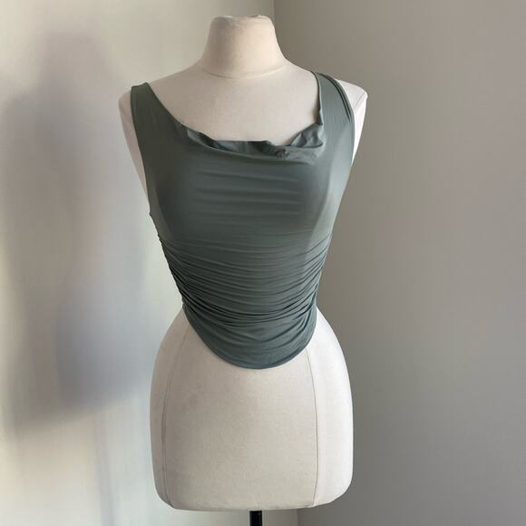 Aritzia Tops - ARITZIA Tank Womens Size 2XS Parfait Design Smoky Sage Green Stretch